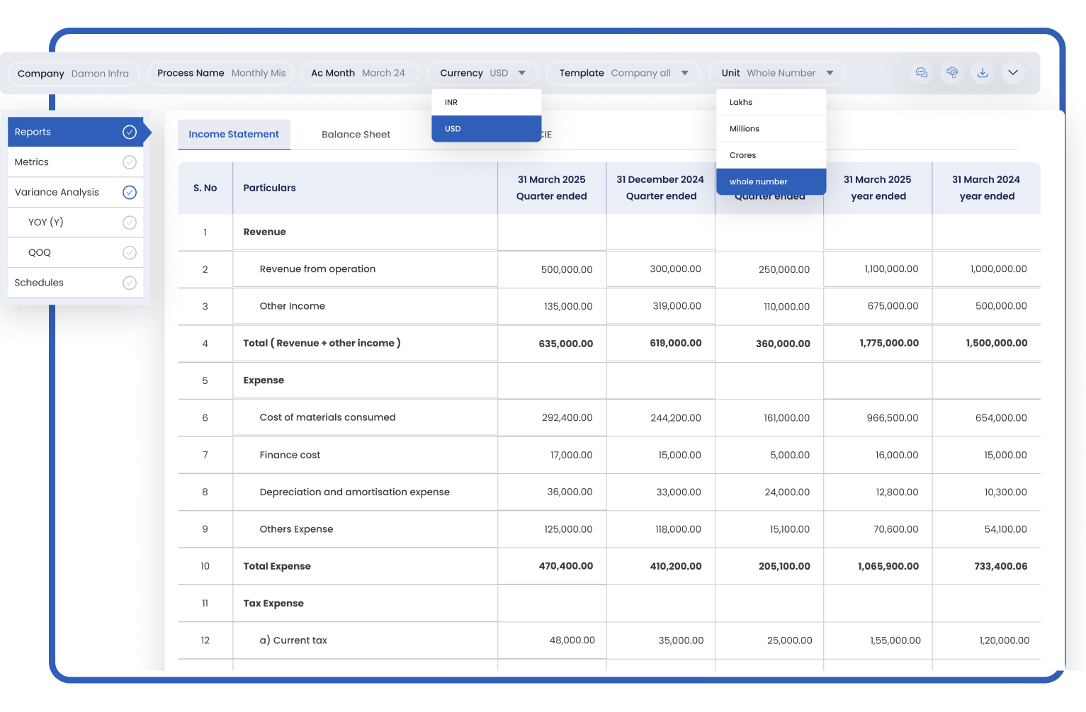 Statutory Financial Reporting Banner